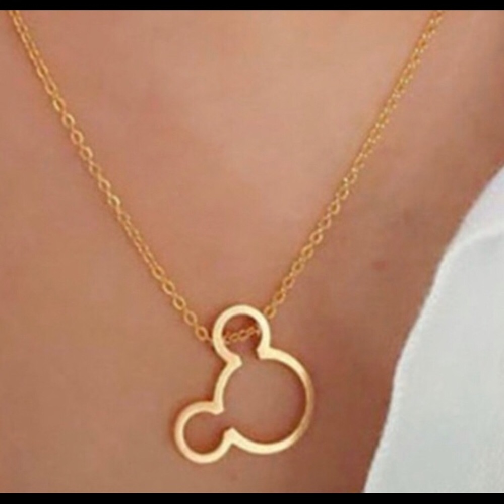 Last one ❣️ gold mouse cutout necklace - Picture 2 of 2